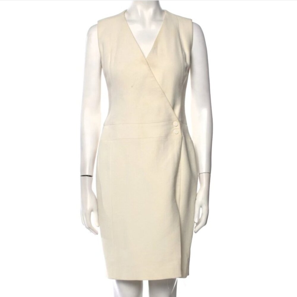 Jason Wu V-Neck Cream Mini Dress